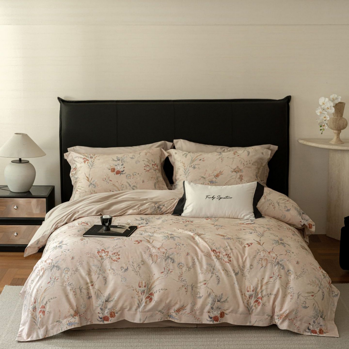 91家纺网 家纺一手货源 找家纺 （总）黛舒家居 2025新款天丝棉磨毛花卉四件套