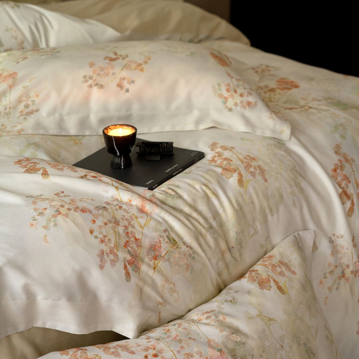 91家纺网 家纺一手货源 找家纺 黛舒家居 2025新款天丝棉磨毛花卉四件套 椿莳