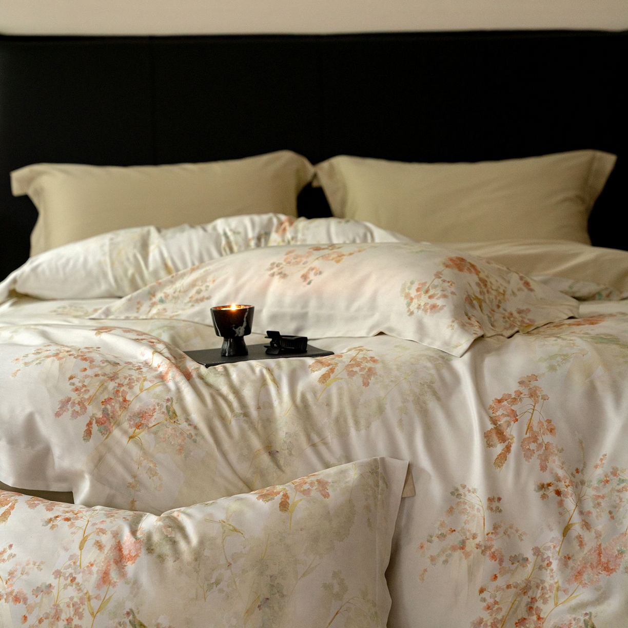 91家纺网 家纺一手货源 找家纺 黛舒家居 2025新款天丝棉磨毛花卉四件套 椿莳