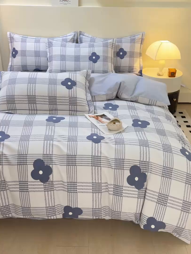 91家纺网 家纺一手货源 找家纺 博弈家纺 2025新款100%加厚全棉纯棉四件套喷气磨毛四件套-礼盒装 朝花夕拾