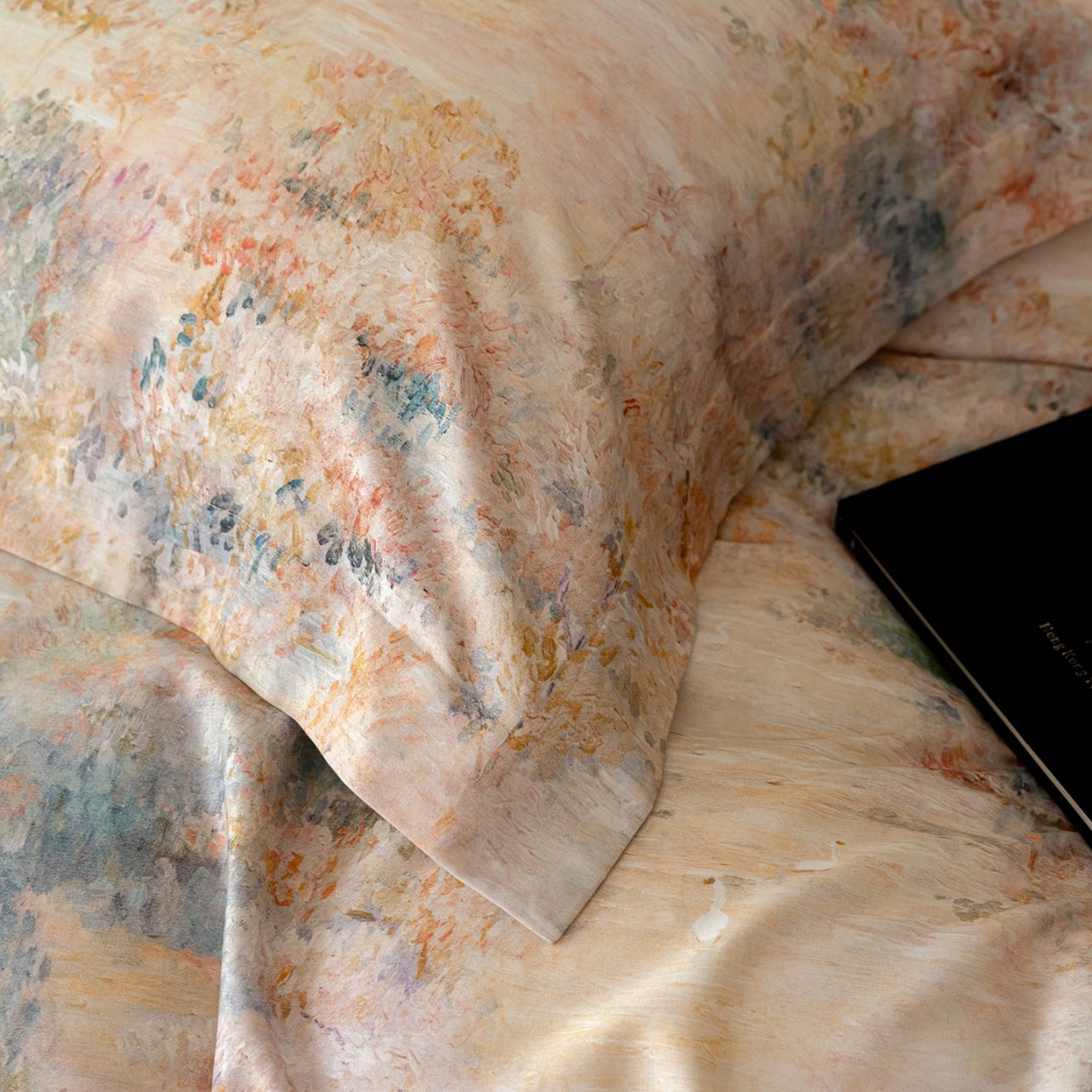 91家纺网 家纺一手货源 找家纺 黛舒家居 2025新款天丝棉磨毛花卉四件套 花枝浅梦