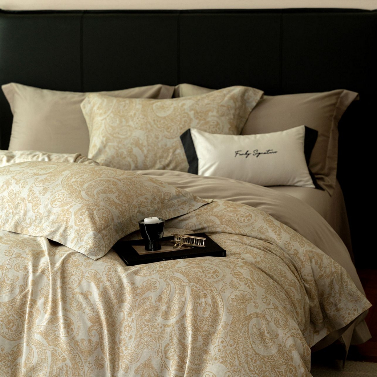 91家纺网 家纺一手货源 找家纺 黛舒家居 2025新款天丝棉磨毛花卉四件套 罗曼蒂克