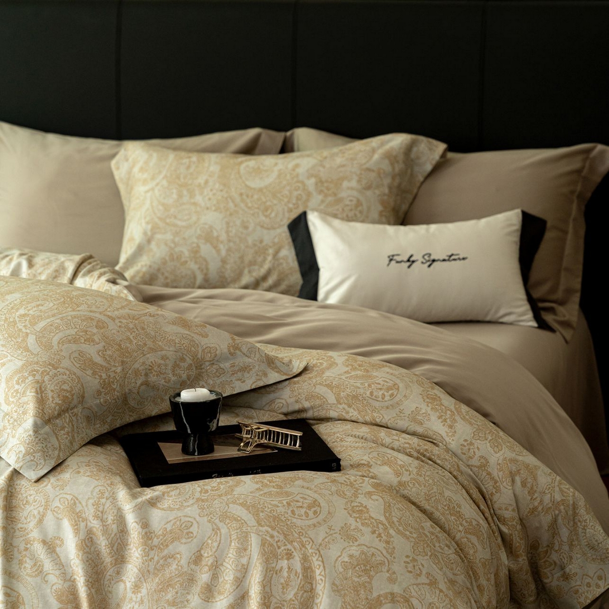 91家纺网 家纺一手货源 找家纺 黛舒家居 2025新款天丝棉磨毛花卉四件套 罗曼蒂克