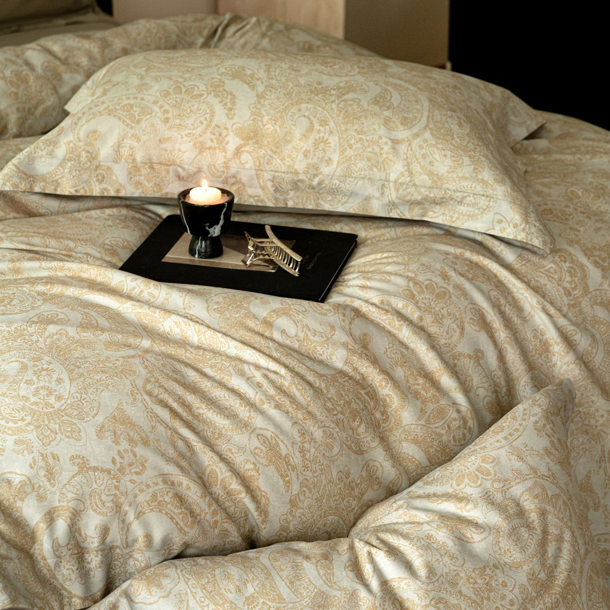 91家纺网 家纺一手货源 找家纺 黛舒家居 2025新款天丝棉磨毛花卉四件套 罗曼蒂克