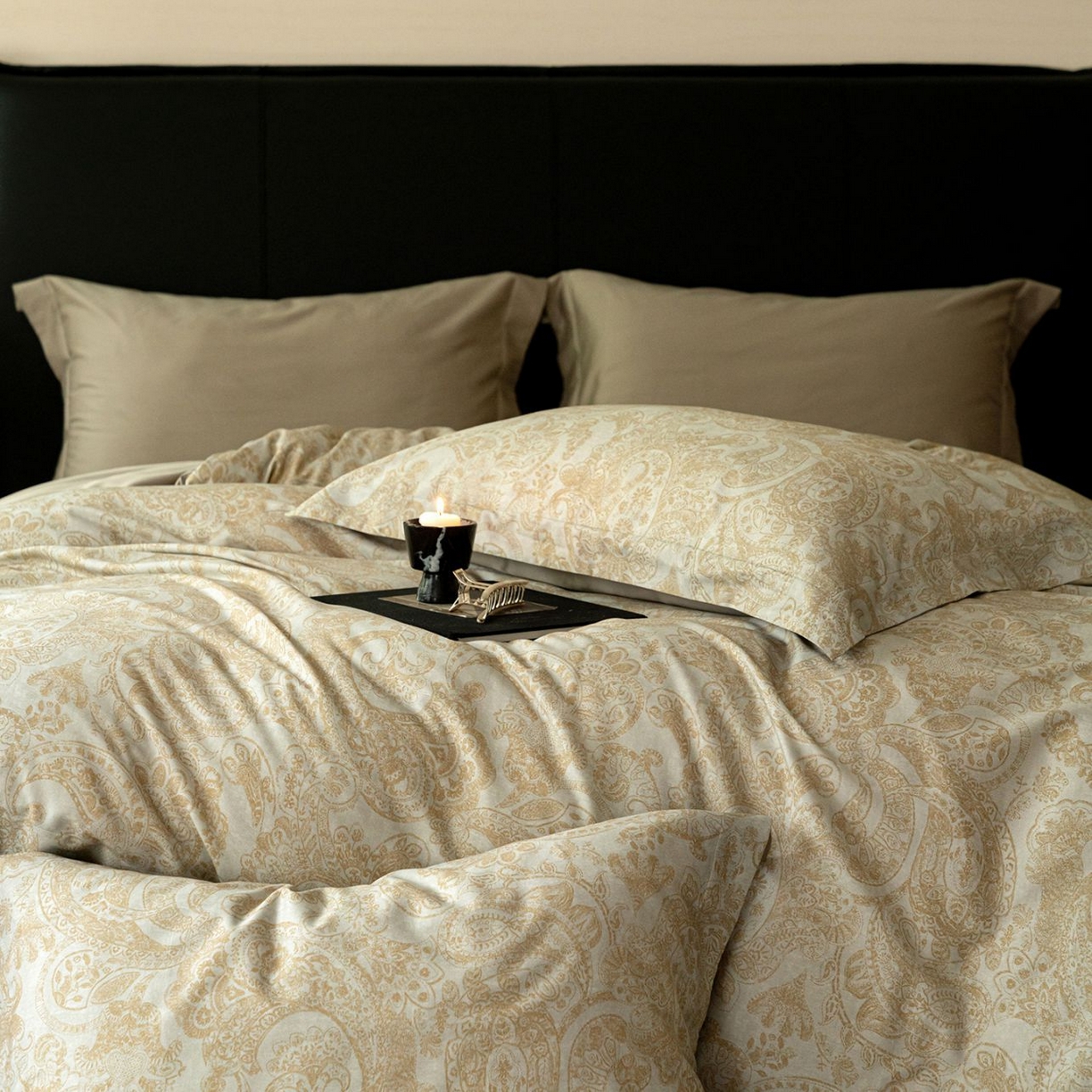 91家纺网 家纺一手货源 找家纺 黛舒家居 2025新款天丝棉磨毛花卉四件套 罗曼蒂克