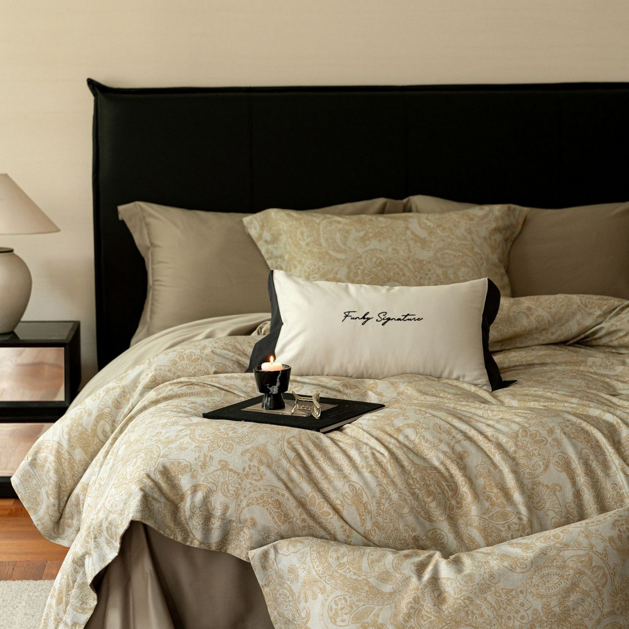 91家纺网 家纺一手货源 找家纺 黛舒家居 2025新款天丝棉磨毛花卉四件套 罗曼蒂克