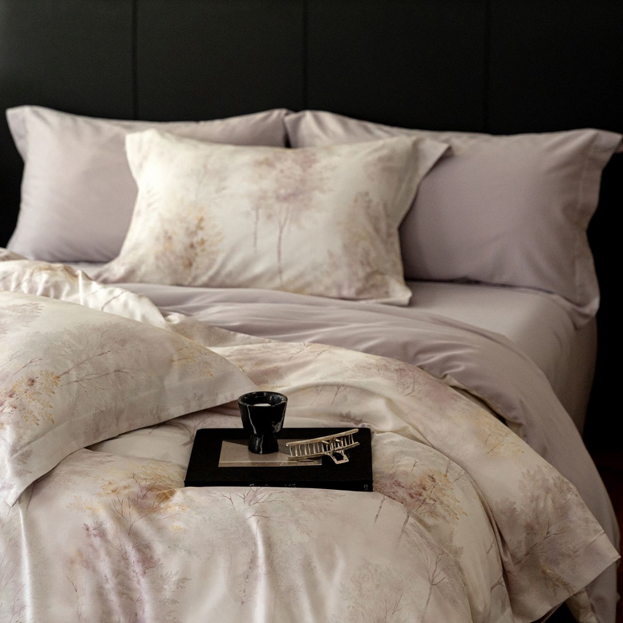 91家纺网 家纺一手货源 找家纺 黛舒家居 2025新款天丝棉磨毛花卉四件套 璞野花庭