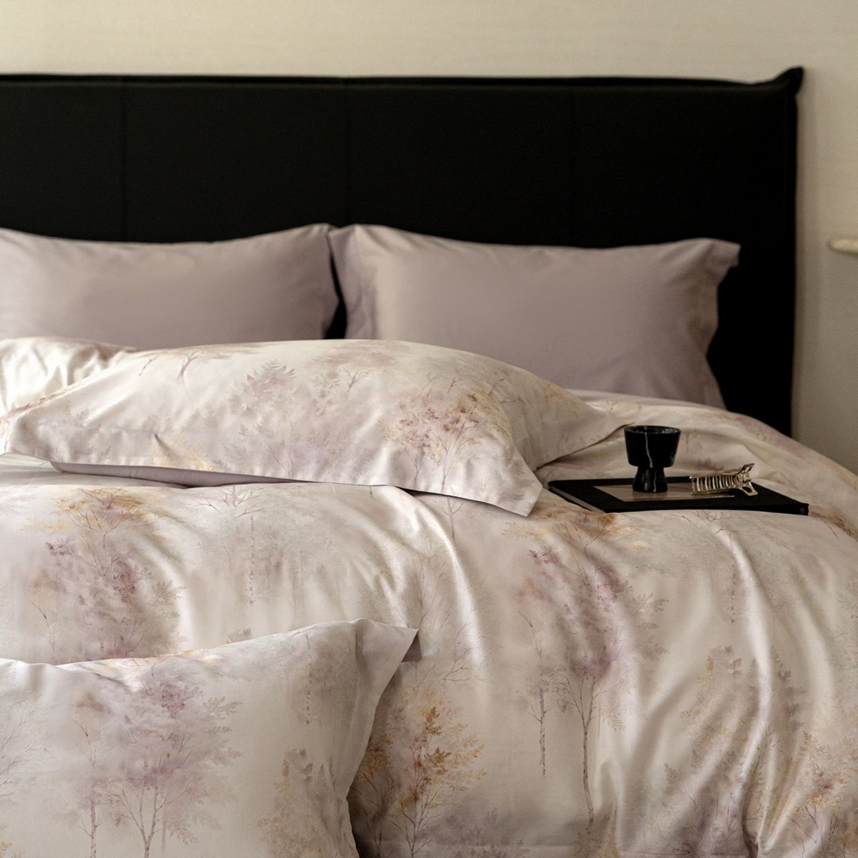 91家纺网 家纺一手货源 找家纺 黛舒家居 2025新款天丝棉磨毛花卉四件套 璞野花庭