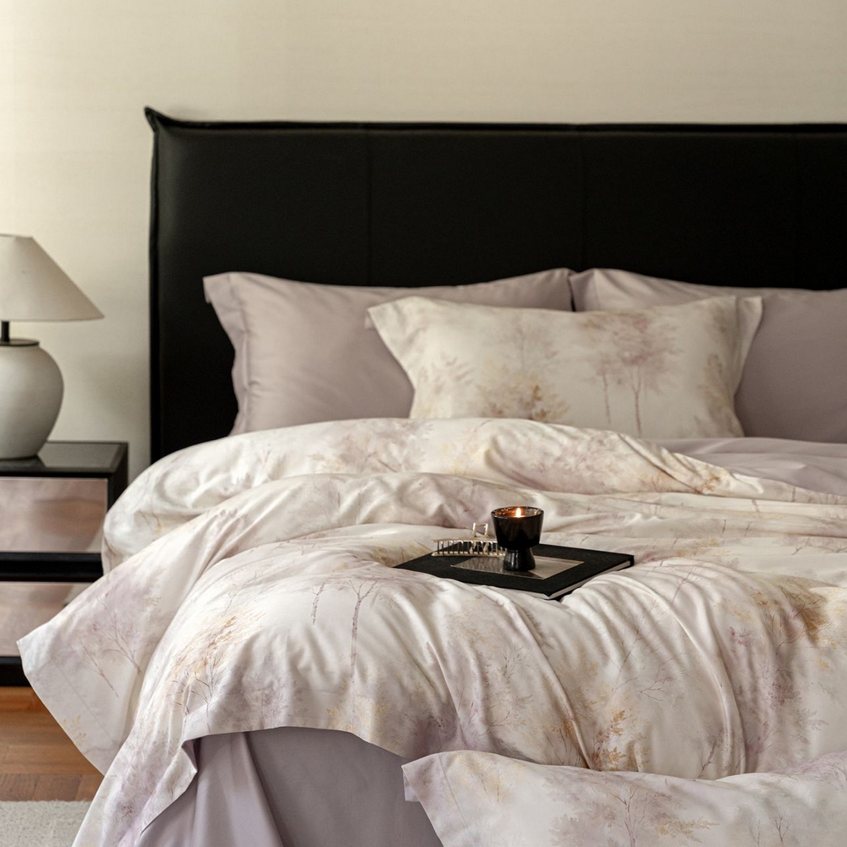 91家纺网 家纺一手货源 找家纺 黛舒家居 2025新款天丝棉磨毛花卉四件套 璞野花庭