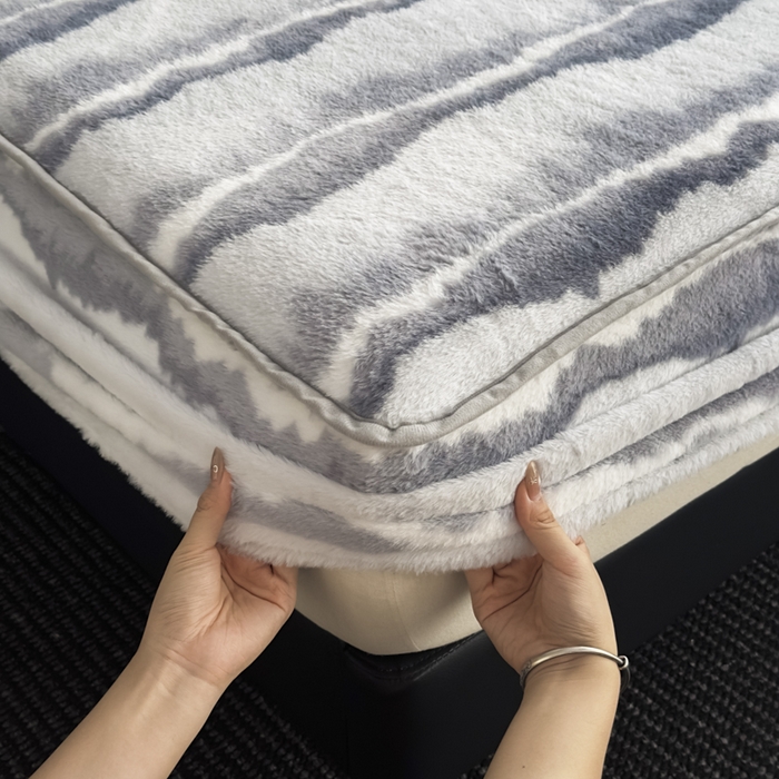 91家纺网 家纺一手货源 找家纺 （总）家之硕家纺 2025新款高克重兔毛绒轻奢风床笠系列