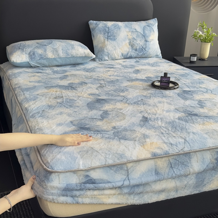 91家纺网 家纺一手货源 找家纺 （总）家之硕家纺 2025新款高克重兔毛绒轻奢风床笠系列