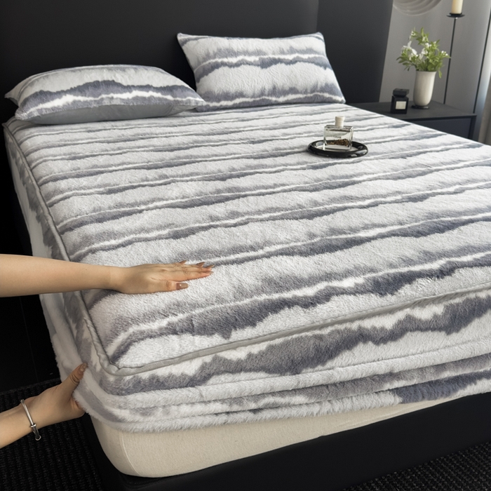 91家纺网 家纺一手货源 找家纺 （总）家之硕家纺 2025新款高克重兔毛绒轻奢风床笠系列