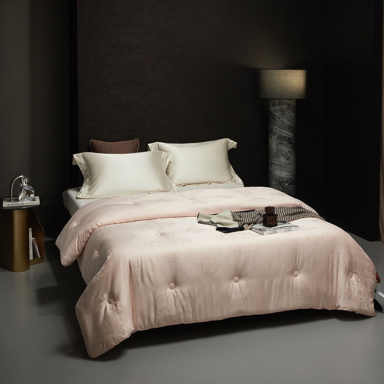 91家纺网 家纺一手货源 找家纺 南通朵美纺织品有限公司 2025新款蚕丝蛋白贵妃被被子被芯 贵妃被-粉金