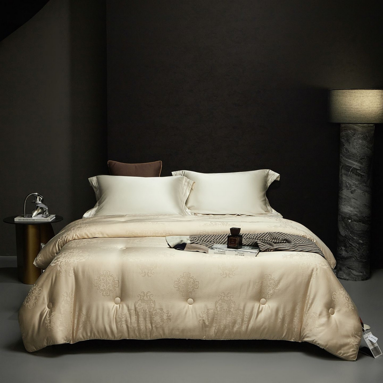 91家纺网 家纺一手货源 找家纺 南通朵美纺织品有限公司 2025新款蚕丝蛋白贵妃被被子被芯 贵妃被-咖金