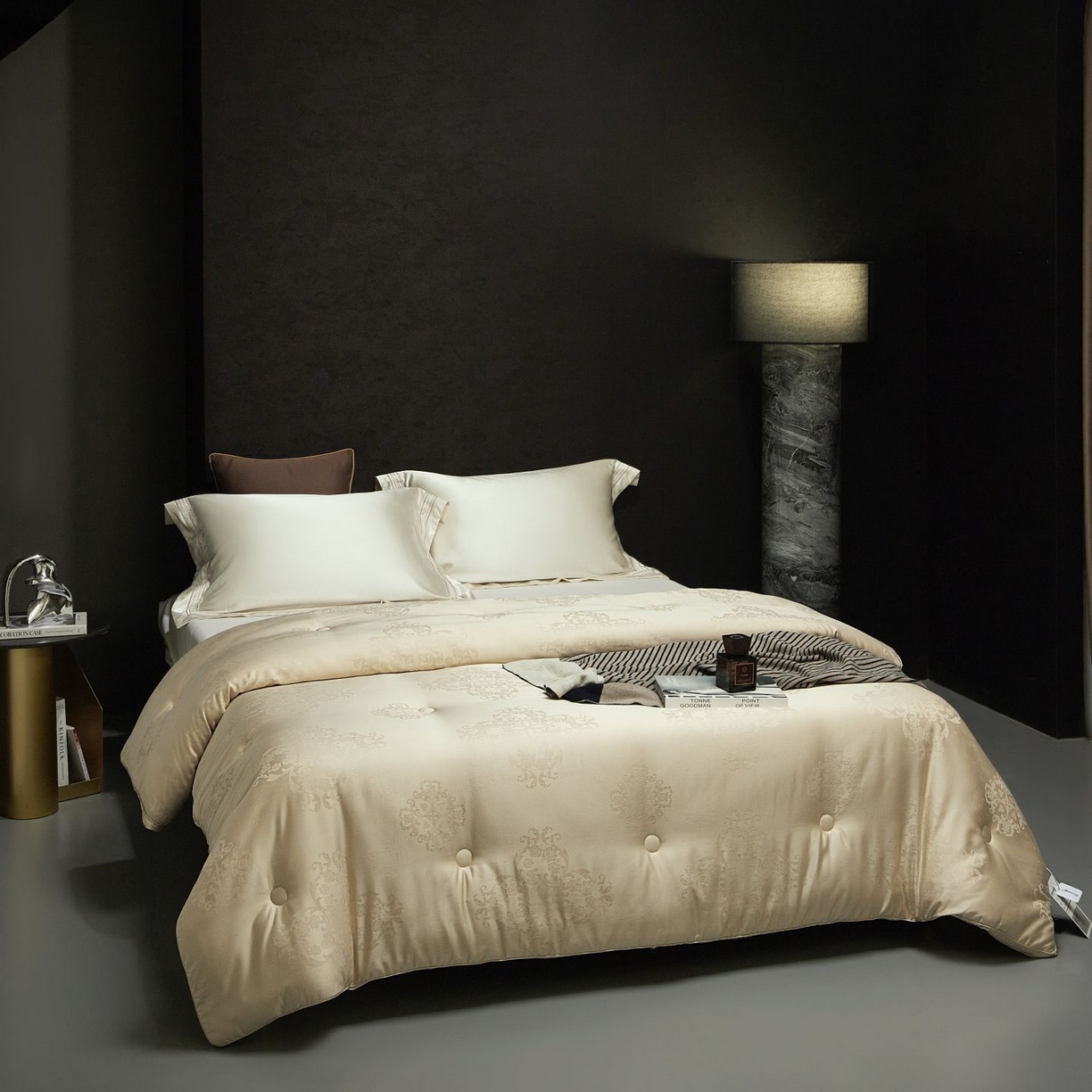 91家纺网 家纺一手货源 找家纺 南通朵美纺织品有限公司 2025新款蚕丝蛋白贵妃被被子被芯 贵妃被-咖金