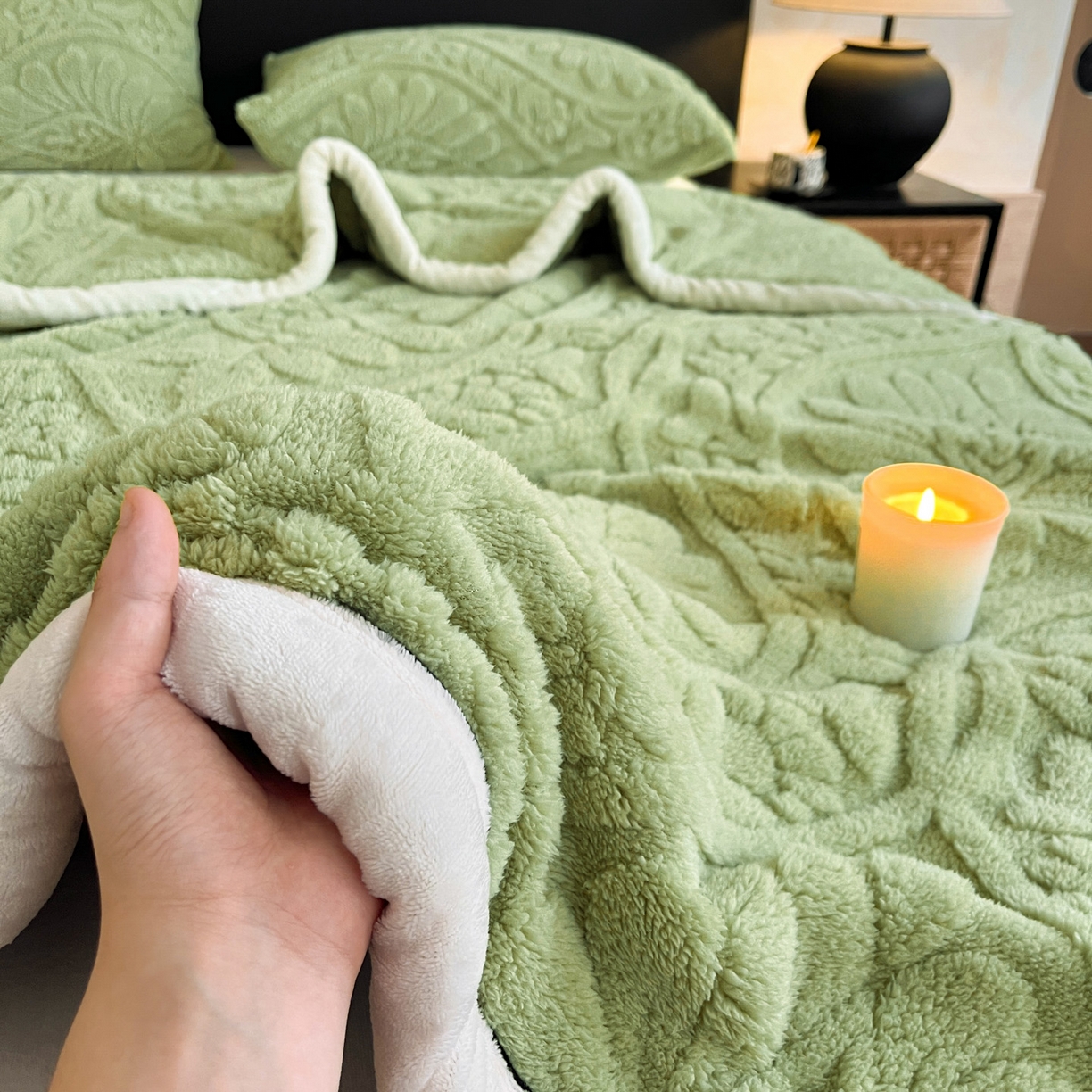 91家纺网 家纺一手货源 找家纺 （总）欧邦 2025新款A类提花舒棉绒双面绒半边绒单层毯毯子毛毯