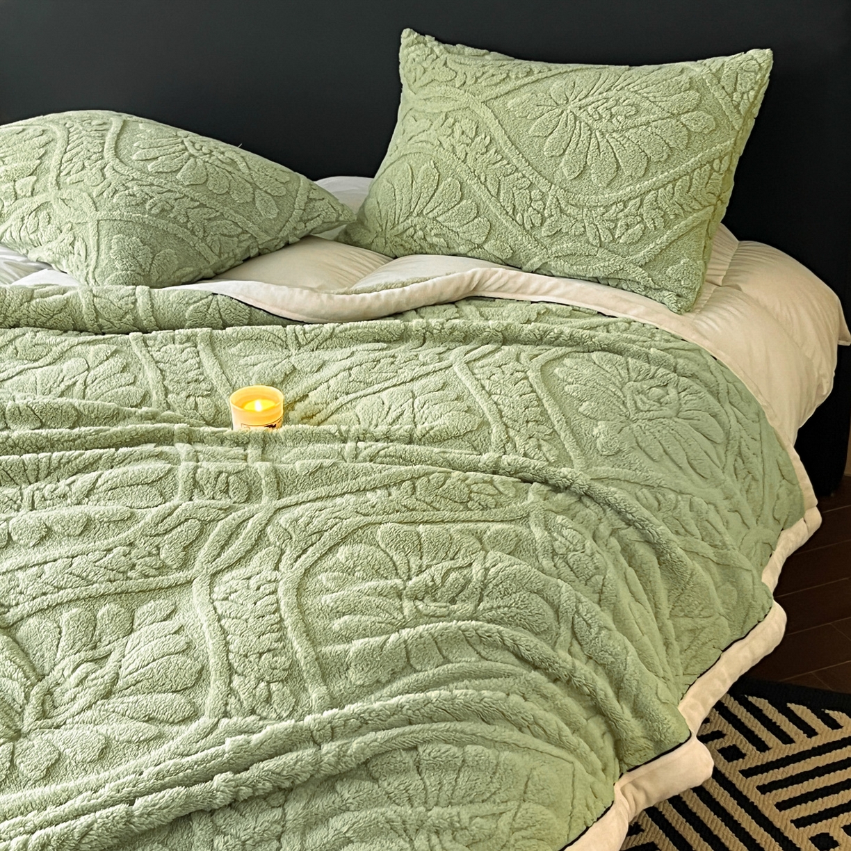 91家纺网 家纺一手货源 找家纺 （总）欧邦 2025新款A类提花舒棉绒双面绒半边绒单层毯毯子毛毯