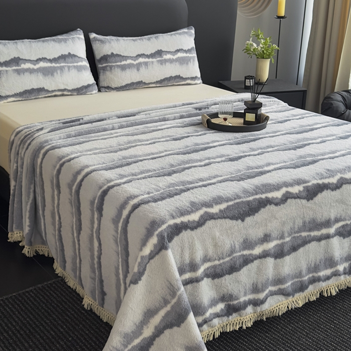 （总）家之硕家纺 2025新款高克重兔毛绒轻奢风床单系列