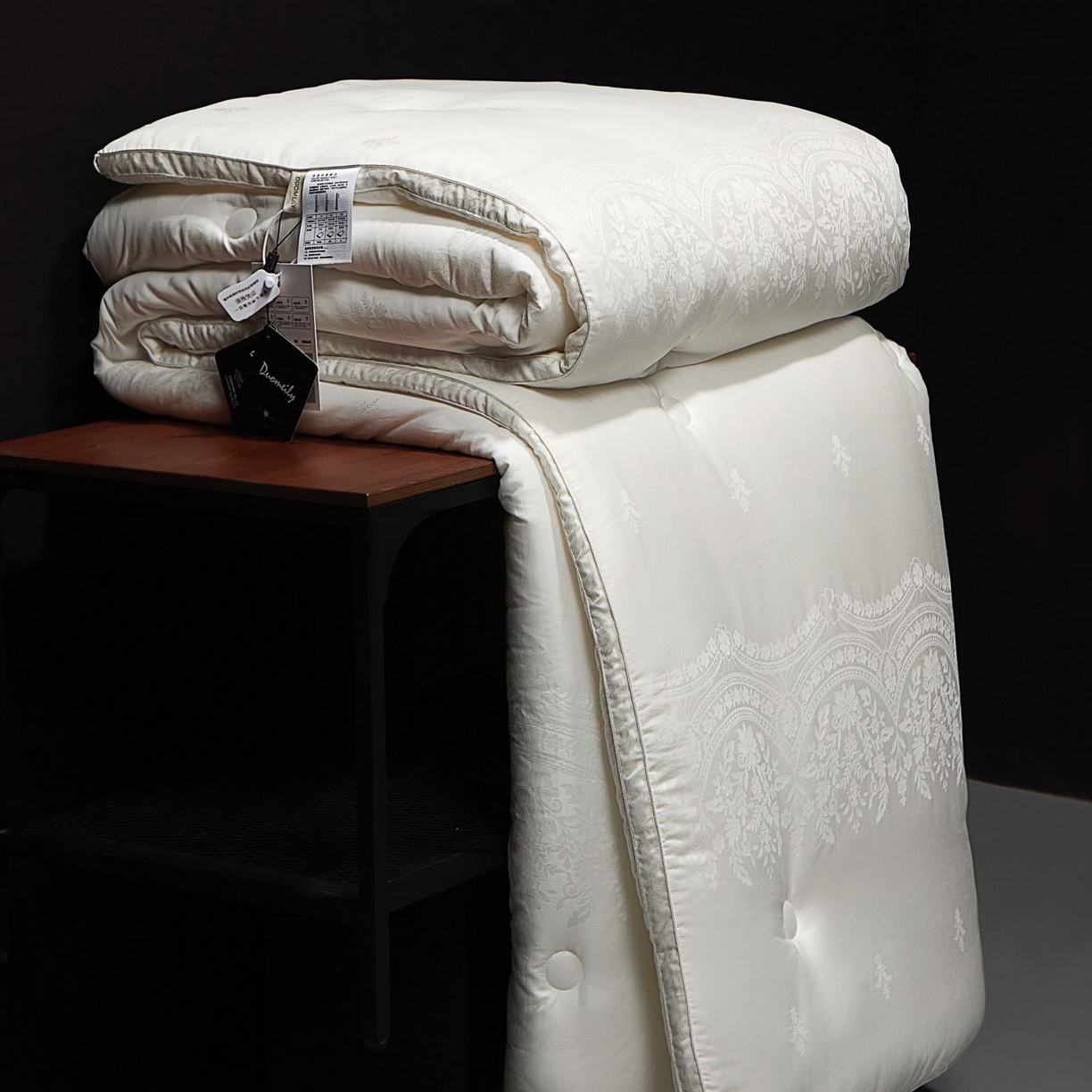 91家纺网 家纺一手货源 找家纺 南通朵美纺织品有限公司 2025新款高级仿鹅绒被被子被芯 仿鹅绒被-白