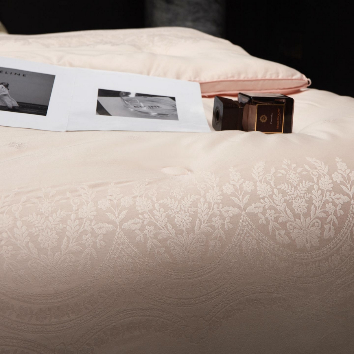 91家纺网 家纺一手货源 找家纺 南通朵美纺织品有限公司 2025新款高级仿鹅绒被被子被芯 仿鹅绒被-粉