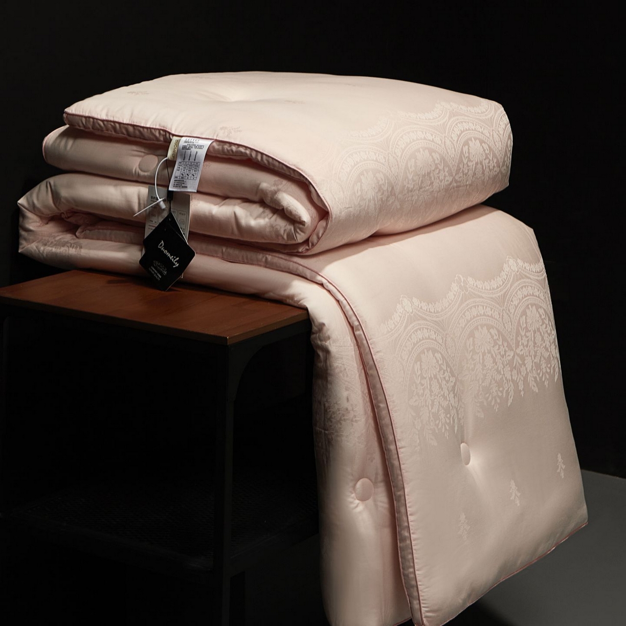 91家纺网 家纺一手货源 找家纺 南通朵美纺织品有限公司 2025新款高级仿鹅绒被被子被芯 仿鹅绒被-粉