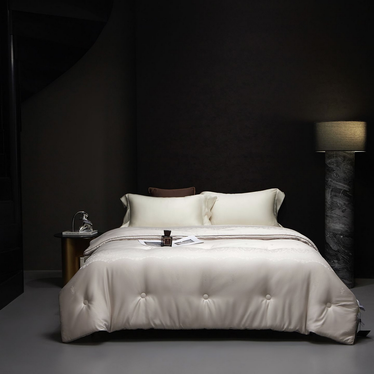 南通朵美纺织品有限公司 2025新款高级仿鹅绒被被子被芯 仿鹅绒被-灰