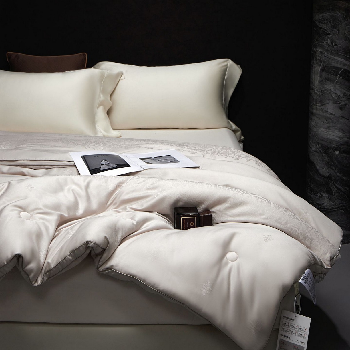 91家纺网 家纺一手货源 找家纺 南通朵美纺织品有限公司 2025新款高级仿鹅绒被被子被芯 仿鹅绒被-灰