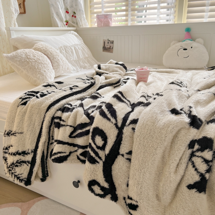 91家纺网 家纺一手货源 找家纺 妖妖家纺 2025新款高克重阳离子羊羔绒保暖双面毛毯 蕊间织梦