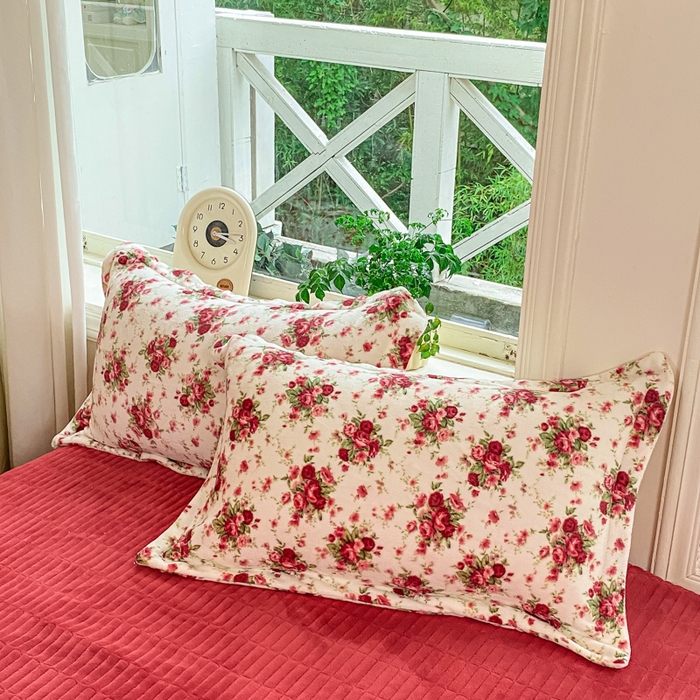 91家纺网 家纺一手货源 找家纺 （总）梦可莱家居 2025冬新款牛奶绒加厚保暖花边床盖四件套系列简单款