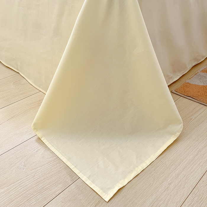 91家纺网 家纺一手货源 找家纺 琪格格纺织 2025新款40s全棉纯棉小熊绣花系列四件套 奶油熊  水绿配米白