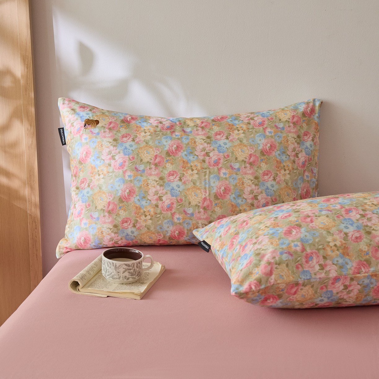 91家纺网 家纺一手货源 找家纺 （总）蓝邻家纺 2025新款全棉磨毛刺绣四件套-小熊油画风系列