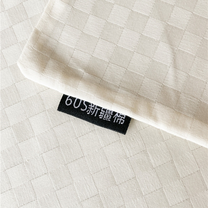 91家纺网 家纺一手货源 找家纺 琪格格纺织 2025新款60S长绒棉纯棉小方格单床单-单床笠 奶昔白-60S新疆长绒棉