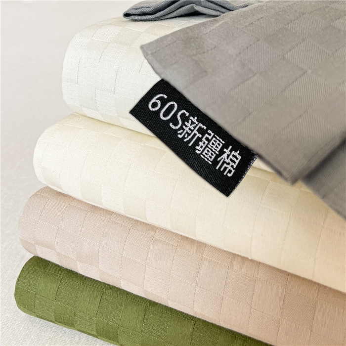 91家纺网 家纺一手货源 找家纺 琪格格纺织 2025新款60S长绒棉纯棉小方格单床单-单床笠 组合图仅供展示不可下单