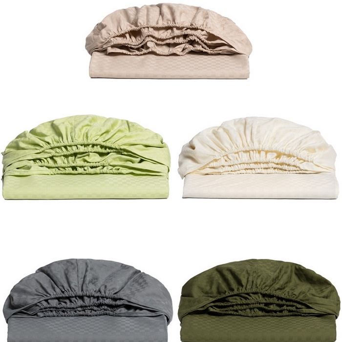 91家纺网 家纺一手货源 找家纺 琪格格纺织 2025新款60S长绒棉纯棉小方格单床单-单床笠 组合图仅供展示不可下单