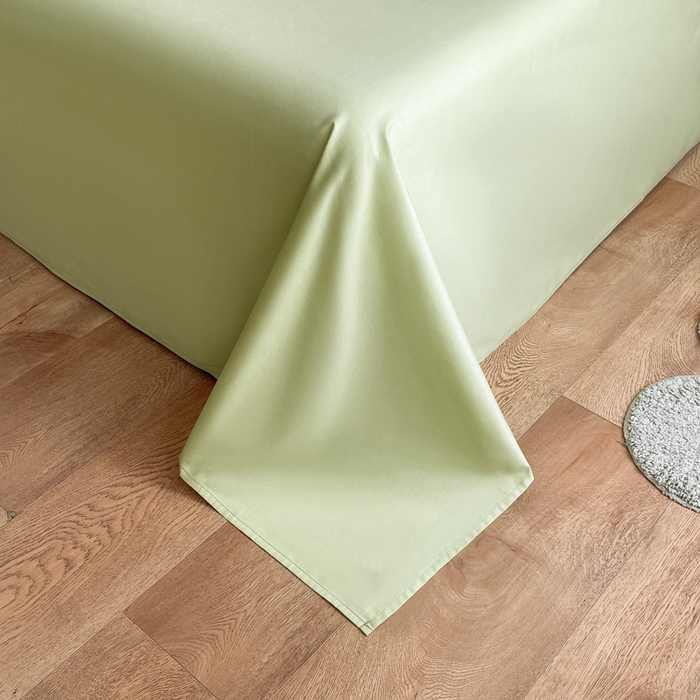 91家纺网 家纺一手货源 找家纺 琪格格纺织 2025新款60S长绒棉纯棉小方格四件套单被套 60长绒棉-纯果绿