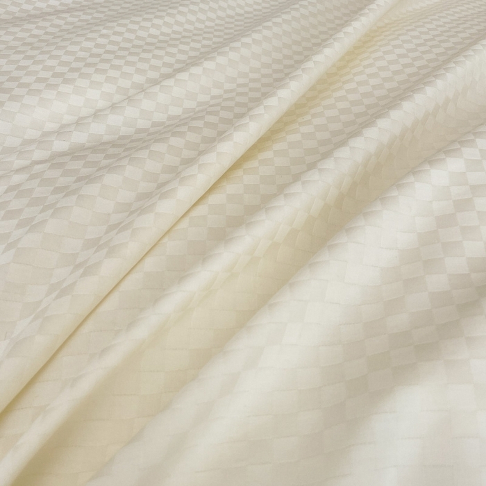 91家纺网 家纺一手货源 找家纺 琪格格纺织 2025新款60S长绒棉纯棉小方格四件套单被套 60长绒棉-奶昔白