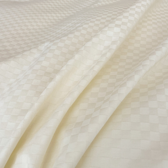 91家纺网 家纺一手货源 找家纺 琪格格纺织 2025新款60S长绒棉纯棉小方格四件套单被套 60长绒棉-奶昔白+果绿