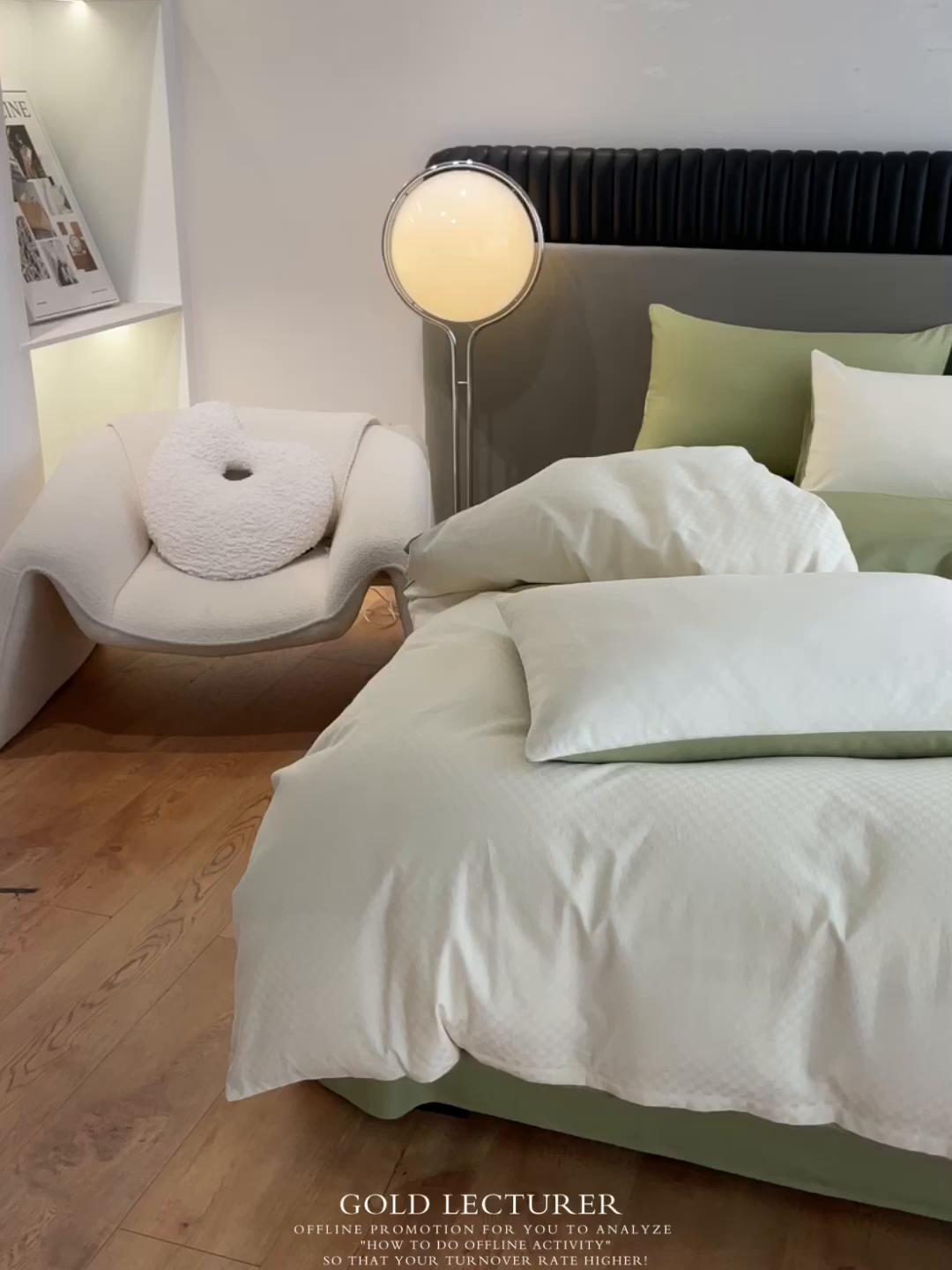 91家纺网 家纺一手货源 找家纺 琪格格纺织 2025新款60S长绒棉纯棉小方格四件套单被套 60长绒棉-奶昔白+果绿