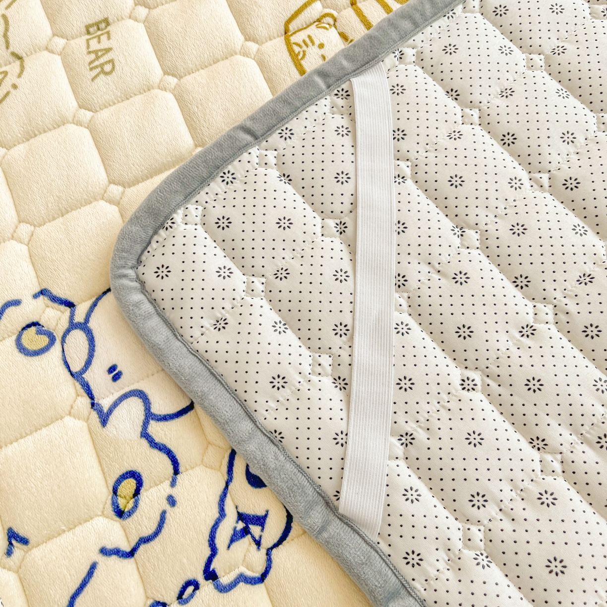 91家纺网 家纺一手货源 找家纺 （总）小叮当家纺仓储工厂店 2025新款牛奶绒夹棉印花床垫床护垫大床图