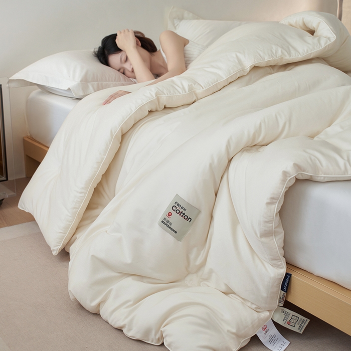 91家纺网 家纺一手货源 找家纺 （总）莱福仕家纺 2025新款80支无染长绒棉新疆棉花被被子被芯