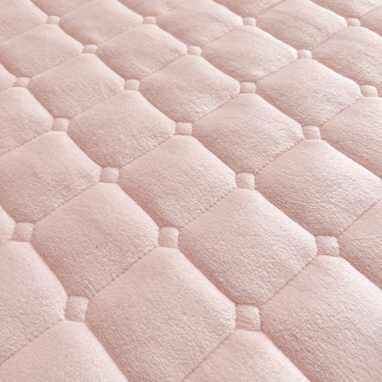 91家纺网 家纺一手货源 找家纺 小叮当家纺仓储工厂店 2025新款牛奶绒夹棉印花床垫床护垫大床图 绒床垫-藕粉