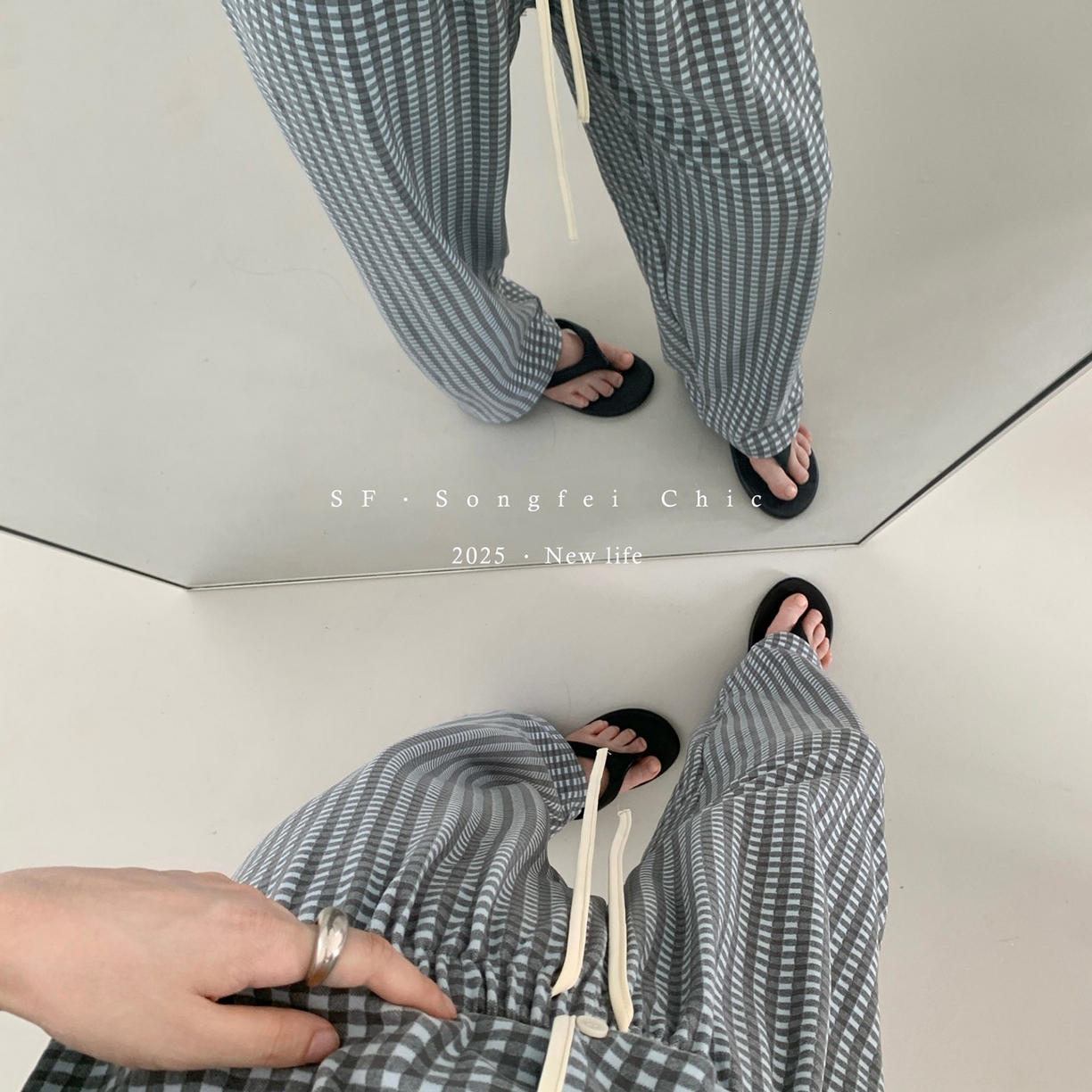 91家纺网 家纺一手货源 找家纺 （总）妍景家居生活馆 2025新款D-3732 复古翻领简约格子款