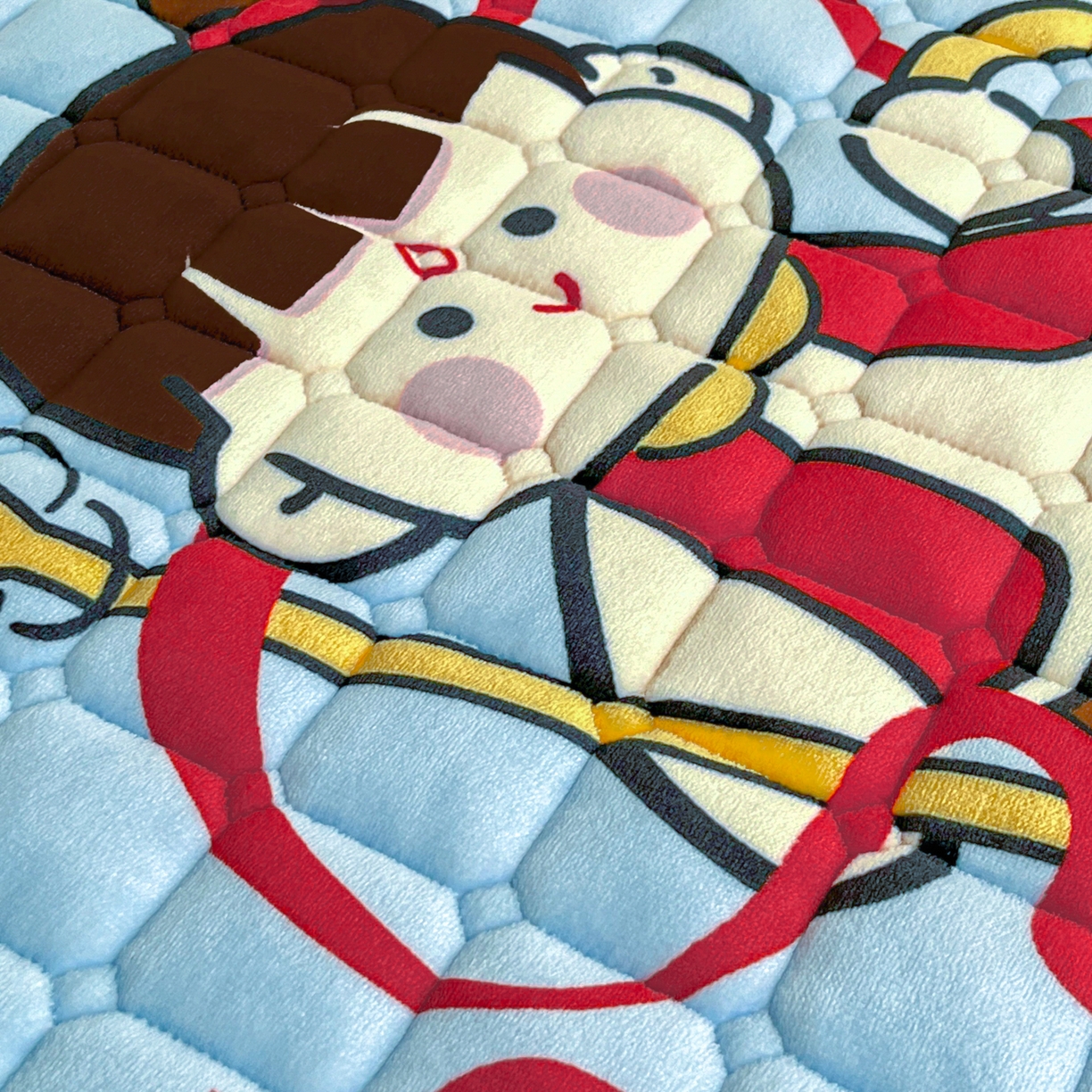 91家纺网 家纺一手货源 找家纺 小叮当家纺仓储工厂店 2025新款牛奶绒夹棉印花床垫床护垫大床图 绒床垫-嬉戏之子