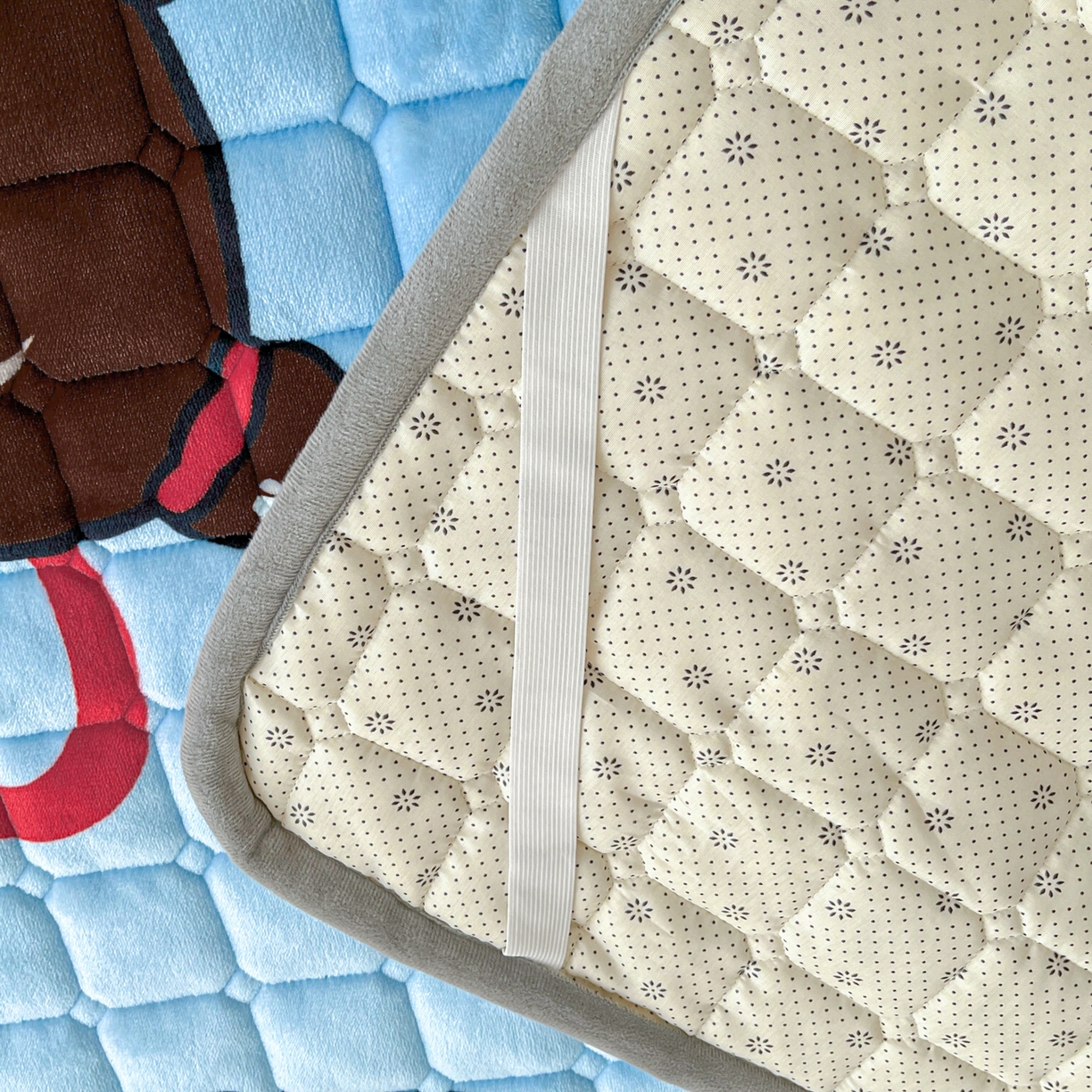 91家纺网 家纺一手货源 找家纺 小叮当家纺仓储工厂店 2025新款牛奶绒夹棉印花床垫床护垫大床图 绒床垫-嬉戏之子