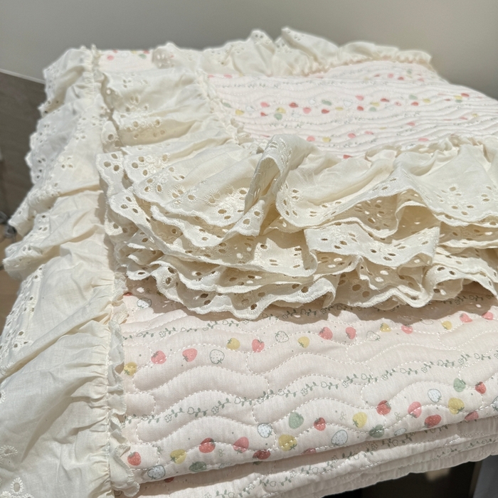 91家纺网 家纺一手货源 找家纺 （总）奈萝家纺 2025新款全棉纯棉床盖三件套可配同款四季被同款被套