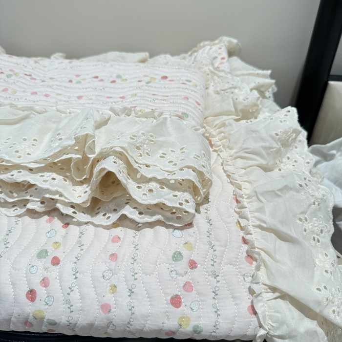 91家纺网 家纺一手货源 找家纺 （总）奈萝家纺 2025新款全棉纯棉床盖三件套可配同款四季被同款被套