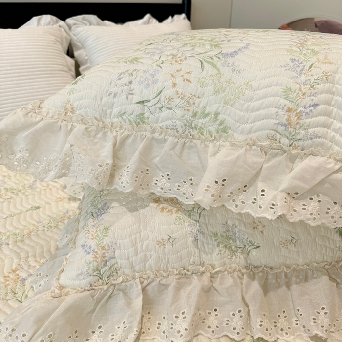 91家纺网 家纺一手货源 找家纺 奈萝家纺 2025新款全棉纯棉床盖三件套可配同款四季被同款被套 芳草恋