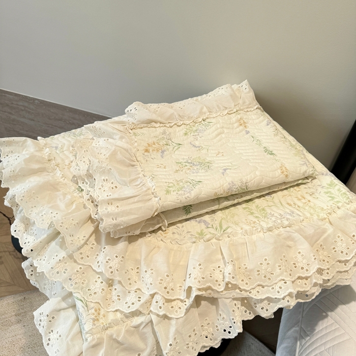 91家纺网 家纺一手货源 找家纺 奈萝家纺 2025新款全棉纯棉床盖三件套可配同款四季被同款被套 芳草恋