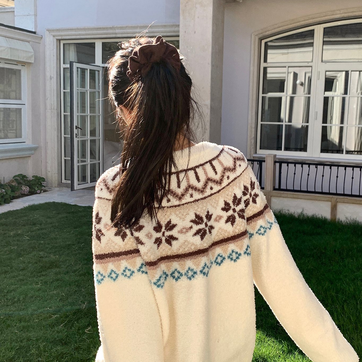 （總）妍景家居生活館 2025新款半邊絨-費爾島提花套裝