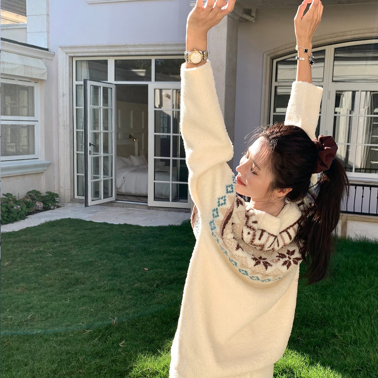 91家纺网 家纺一手货源 找家纺 （总）妍景家居生活馆 2025新款半边绒-费尔岛提花套装